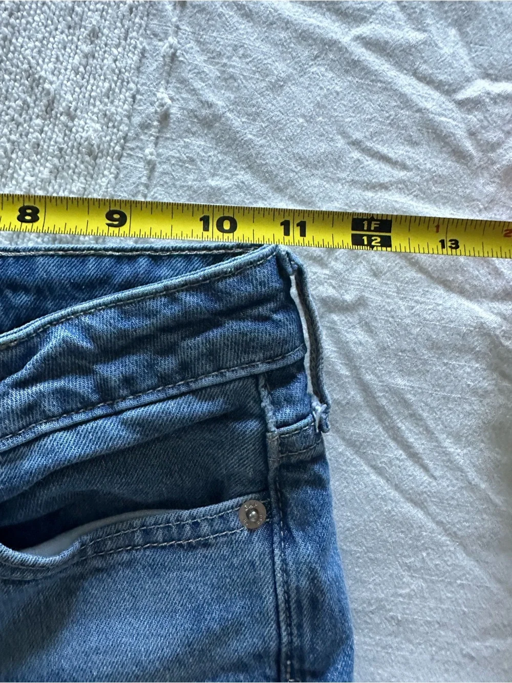 GAP Light-Medium Blue Wide Leg Distressed Jeans